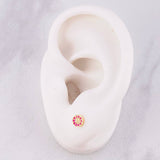 Topos Circulo Tupido 0.7g / 4.9mm Oro Amarillo 18K