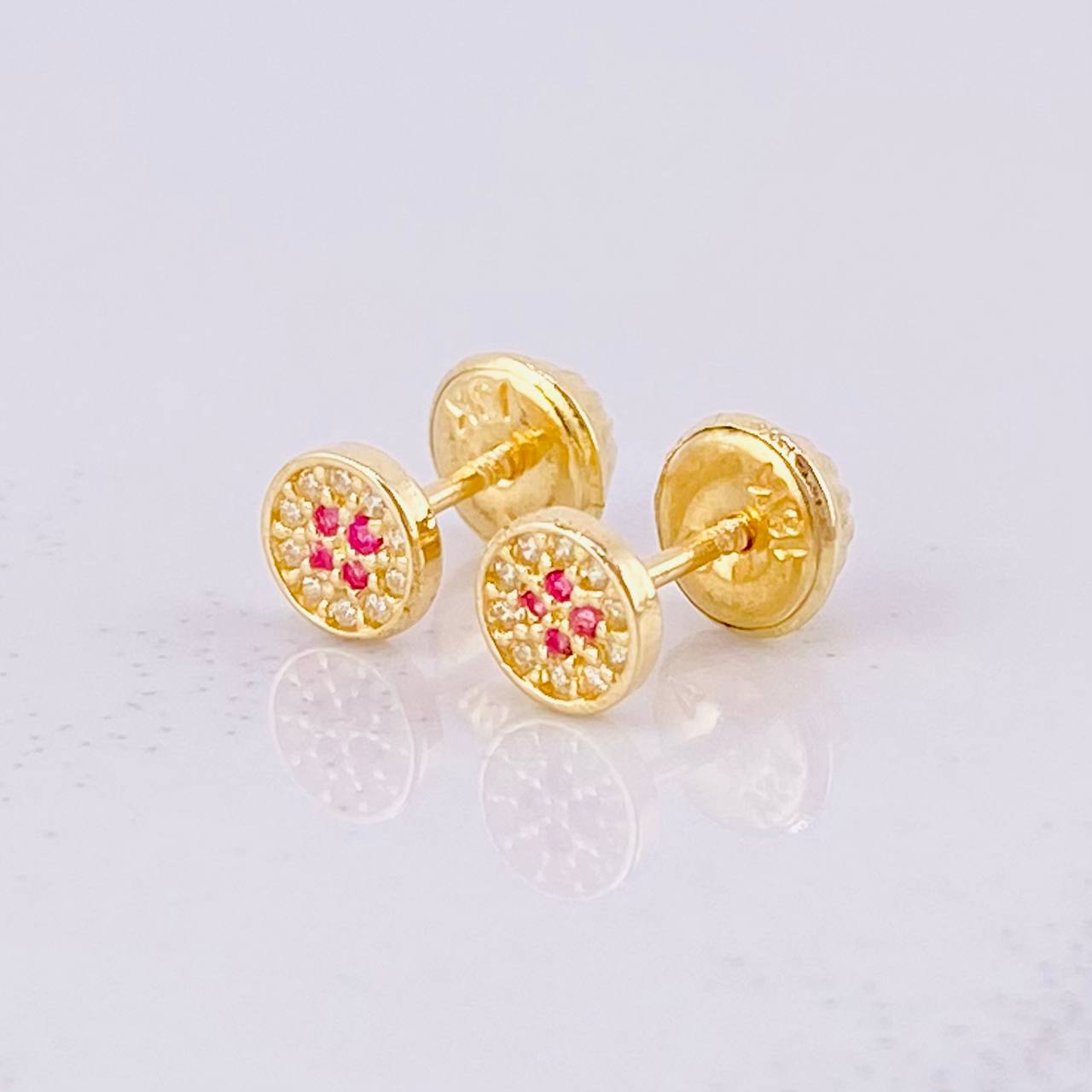 Topos Centro Destello 0.7g / 4.8mm Oro Amarillo 18K