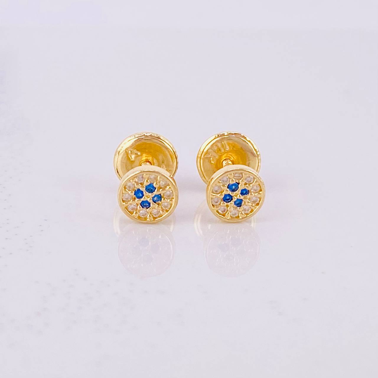 Topos Centro Destello 0.7g / 4.9mm Oro Amarillo 18K