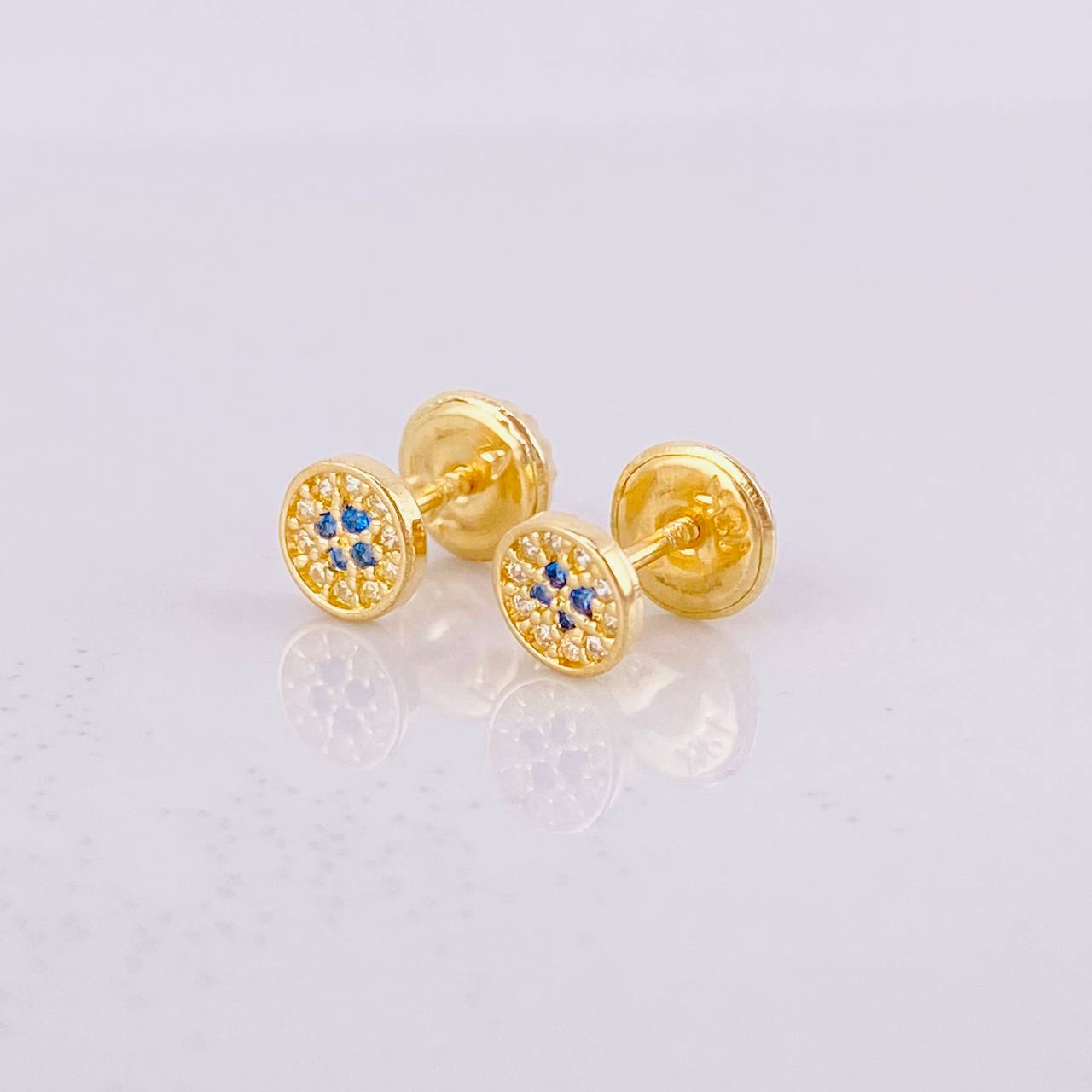 Topos Centro Destello 0.7g / 4.9mm Oro Amarillo 18K