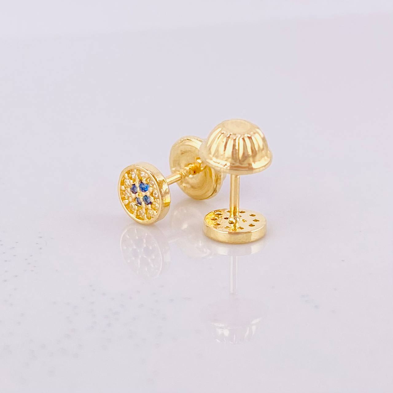 Topos Centro Destello 0.7g / 4.9mm Oro Amarillo 18K