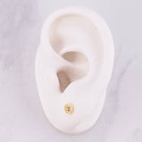 Topos Centro Destello 0.7g / 4.9mm Oro Amarillo 18K