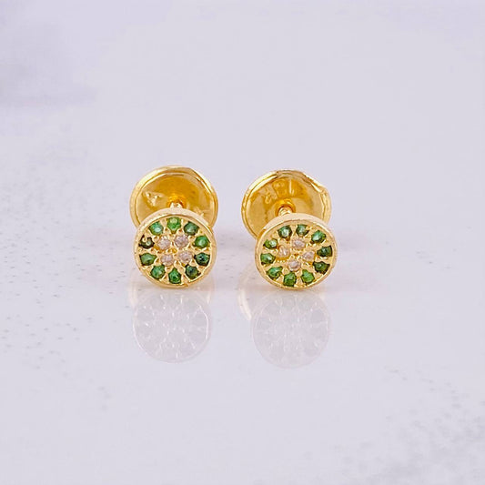 Topos Circulo Tupido 0.65g / 4.9mm Oro Amarillo 18K