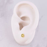 Topos Circulo Tupido 0.7g / 4.9mm Oro Amarillo 18K