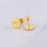 Topos Sello Corona 0.7g / 7.7mm Oro Amarillo 18K