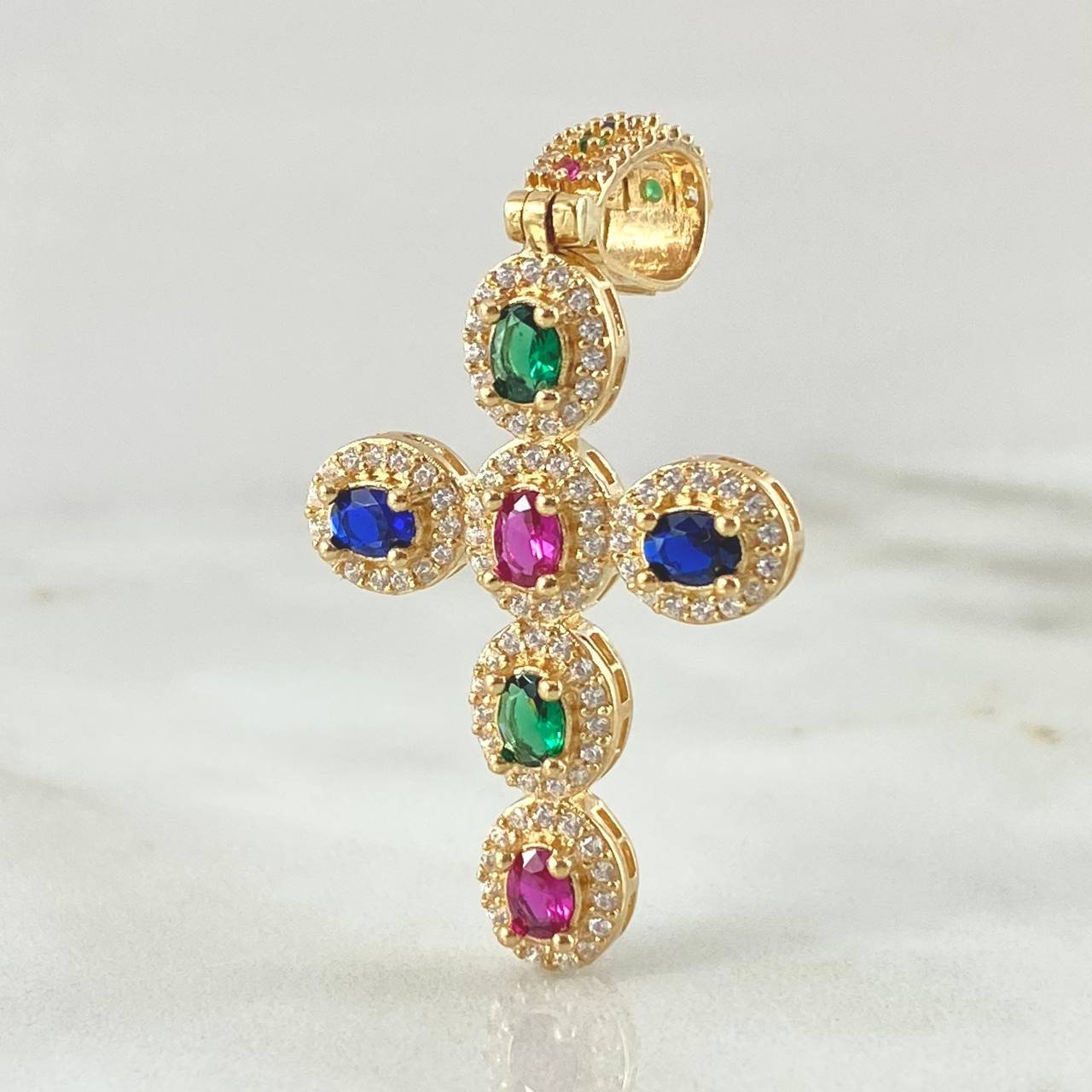 Dije Cruz Tupida 4.95gr / 4.5cm / Oro 18K *