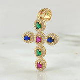 Dije Cruz Tupida 4.95gr / 4.5cm / Oro 18K *