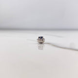 Dije Halo 0.6gr / 1.1cm / Zafiro 11pts Diamantes 08pts Oro Blanco 18K &