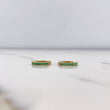 Candongas Ovalo 1.5gr / Esmeraldas 18pts Oro Amarillo 18K (Joya) &