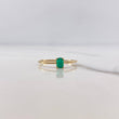 Anillo Solitario Rectangulo 1gr / T5 1/4 / Esmeralda 30pts Oro Amarillo 18K (Joya) &