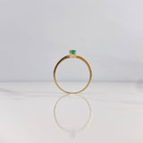 Anillo Solitario Redondo 1.05gr / T6 / Esmeralda 26pts Oro Amarillo 18K (Joya) &