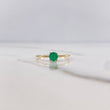 Anillo Solitario Redondo 1.05gr / T6 / Esmeralda 26pts Oro Amarillo 18K (Joya) &