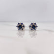 Topos Flor Driada 2.45gr / Zafiros 84pts Diamantes 14pts Oro Blanco 18K (Joya) &