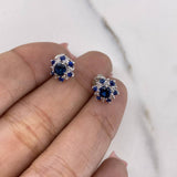 Topos Flor Driada 2.45gr / Zafiros 84pts Diamantes 14pts Oro Blanco 18K (Joya) &