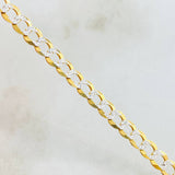 Pulso Cubano 8gr / 21cm / 5.7mm Dos Oros Amarillo Blanco +3 18K