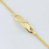 Pulso Chino Placa Rectangular 2.55gr / 13.5cm-15cm / 2.1mm Oro Amarillo 18K *