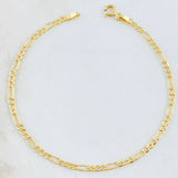 Pulso Figaro 1.2gr / 19cm / 2.4mm Oro Amarillo +1 18K *