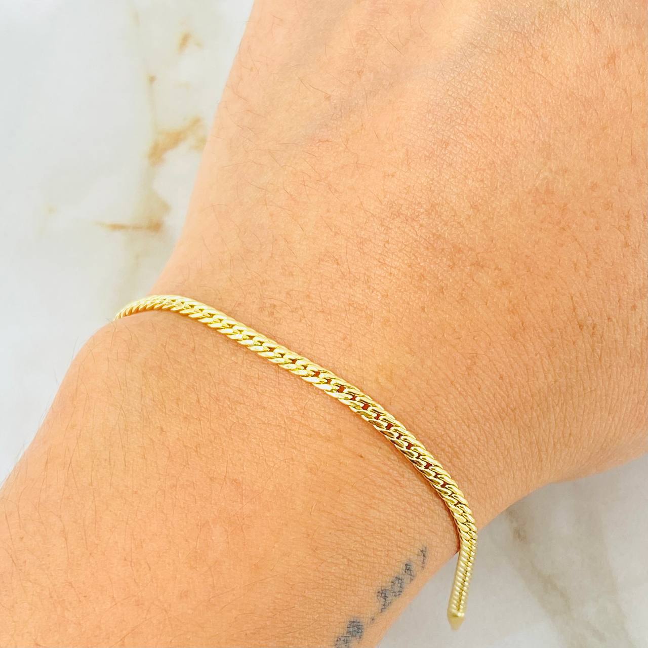 Pulso Serpiente 1.75gr / 18cm / 2.5mm Oro Amarillo +3 18K *