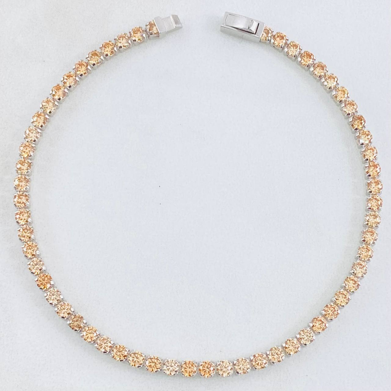 Pulso Tennis 5.7gr / 19cm / 2.8mm Oro Blanco +4 18K