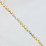 Pulso Tennis 3.95gr / 18.5cm / 2.1mm Oro Amarillo +4 18K