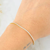 Pulso Tennis 3.75gr / 19cm / 2mm Oro Amarillo +4 18K *