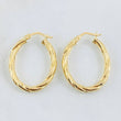 Candongas Mary Ovalada 2.6gr / 3cm / Oro Amarillo 18K