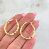 Candongas Mary ovalada 2.6gr / 2.9cm / Oro Amarillo 18K