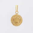 Dije Corona Circular 0.5gr / 1.8cm / Oro Amarillo 18K *