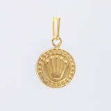 Dije Corona Circular 0.5gr / 1.8cm / Oro Amarillo 18K *