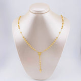 Rosario Virgen Milagrosa Cruz Lisa 10gr / 50cm / 4mm Oro Amarillo 18K