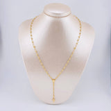 Rosario Virgen Milagrosa Cruz Cristo 6.25gr / 52.5cm / 4mm-3mmmm Oro Amarillo 18K