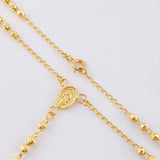 Rosario Virgen Milagrosa Cruz Lisa 5.8gr / 47.5cm / 3mm Oro Amarillo 18K *