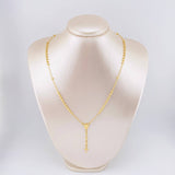 Rosario Virgen Milagrosa Cruz Lisa 5.8gr / 47.5cm / 3mm Oro Amarillo 18K *