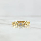 Anillo Solitario Cubano 1.2gr / T6 3/4 / Circon Blanco Oro Amarillo 18K ©
