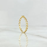 Anillo Solitario Cubano 1.2gr / T6 3/4 / Circon Blanco Oro Amarillo 18K ©