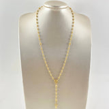 Rosario Virgen Milagrosa 6.55gr / 50cm-3mm-4mm Cruz Floreada Oro Amarillo 18K ©