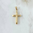Dije Cruz 0.65gr / 3cm / Lisa Troquelada Oro Amarillo 18K