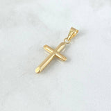 Dije Cruz 1gr / 3cm / Lisa Troquelada Oro Amarillo 18K