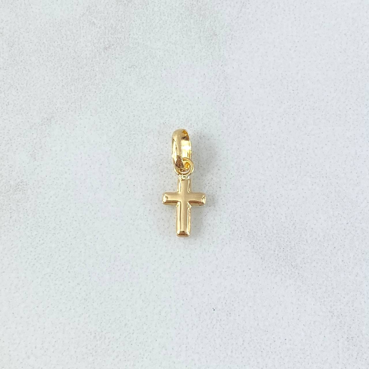 Dije Cruz 0.25gr / 1.3cm / Lisa Oro Amarillo 18K