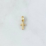 Dije Cruz 0.25gr / 1.3cm / Lisa Oro Amarillo 18K