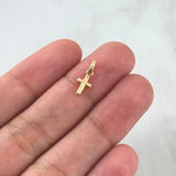 Dije Cruz 0.25gr / 1.3cm / Lisa Oro Amarillo 18K