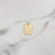 Dije Placa Rectangular Pequeña 1.15gr / 2cm-1.7*1.2cm / Lisa Oro Amarillo 18K &