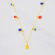 Cadena Aro Seguido Ojos Turcos 2.9g / 45cm / 0.75mm Oro Amarillo 18K