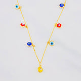 Cadena Aro Seguido Ojos Turcos 2.9g / 45cm / 0.75mm Oro Amarillo 18K
