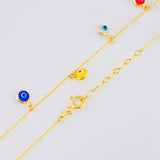 Cadena Aro Seguido Ojos Turcos 2.9g / 45cm / 0.75mm Oro Amarillo 18K