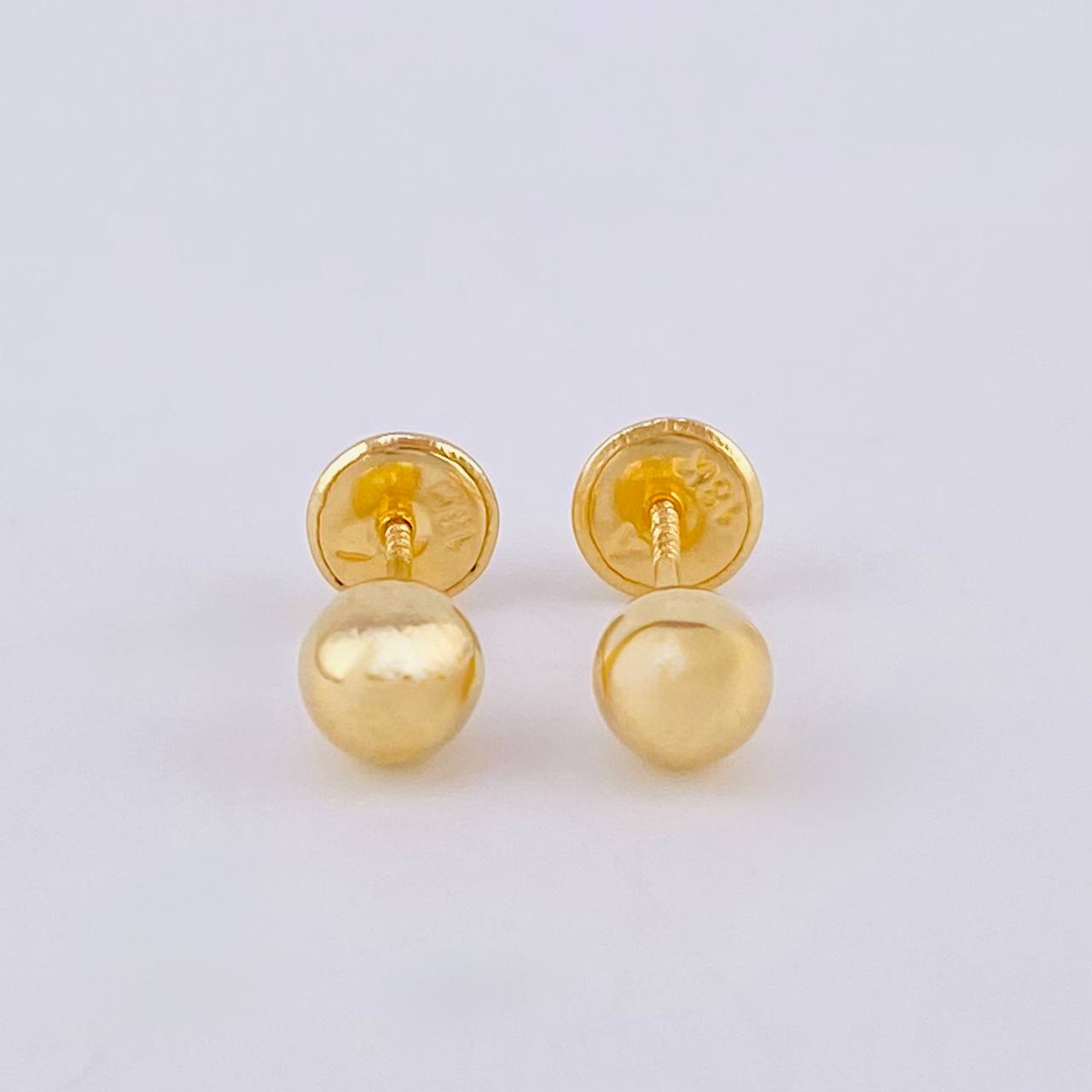 Topos Bola Lisa 0.5 g / 5 mm Oro Amarillo 18K