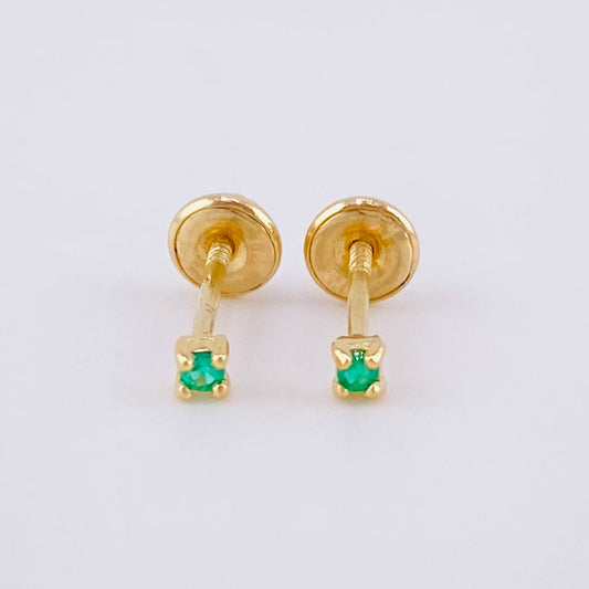 Topos Piedra Esmeraldas 4Pts 0.65 g / 2.2 mm Oro Amarillo 18K