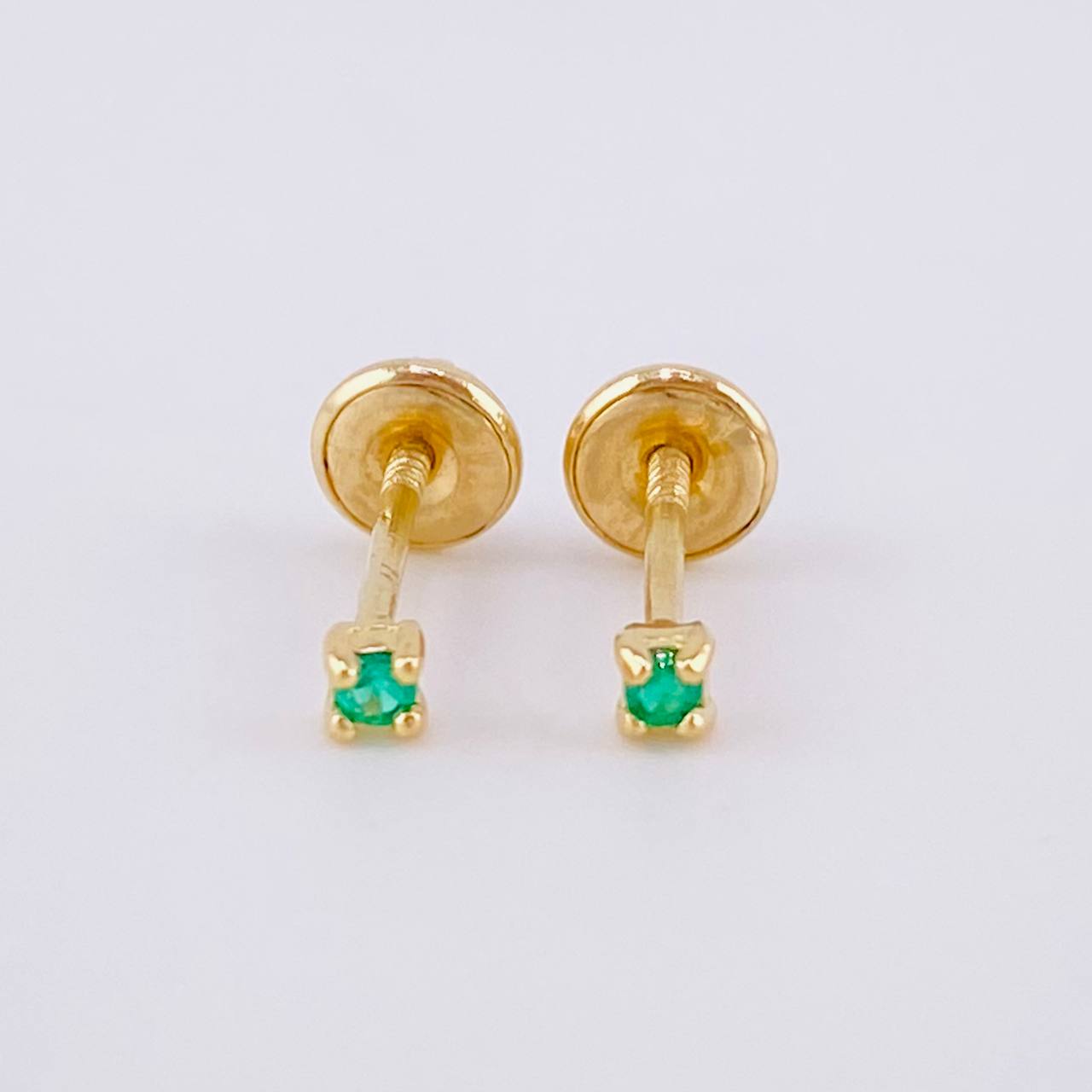 Topos Piedra Esmeraldas 4Pts 0.65 g / 1 mm Oro Amarillo 18K