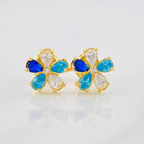 Topos Flor 1g / 8mm Oro Amarillo 18K