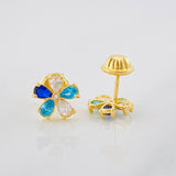 Topos Flor 1g / 8mm Oro Amarillo 18K